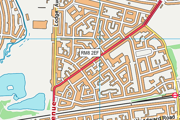 RM8 2EF map - OS VectorMap District (Ordnance Survey)
