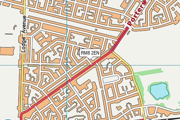 RM8 2EN map - OS VectorMap District (Ordnance Survey)