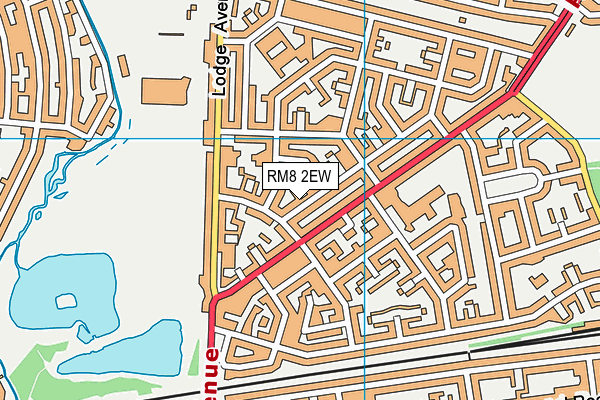 RM8 2EW map - OS VectorMap District (Ordnance Survey)