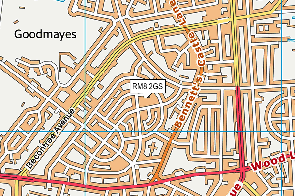 RM8 2GS map - OS VectorMap District (Ordnance Survey)