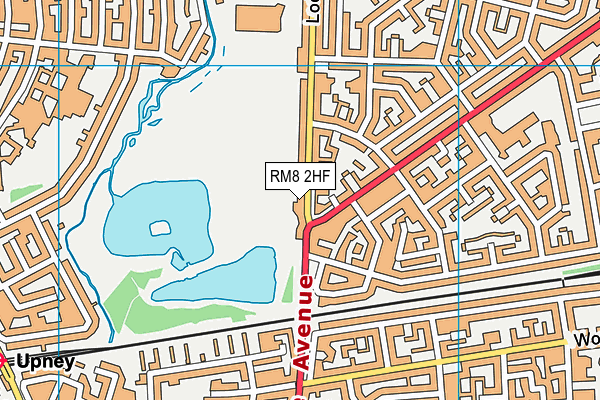 RM8 2HF map - OS VectorMap District (Ordnance Survey)