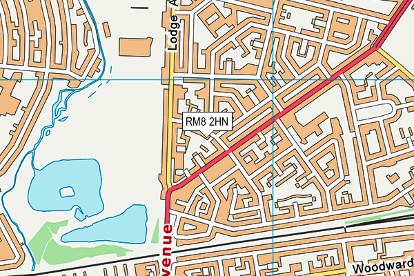 RM8 2HN map - OS VectorMap District (Ordnance Survey)
