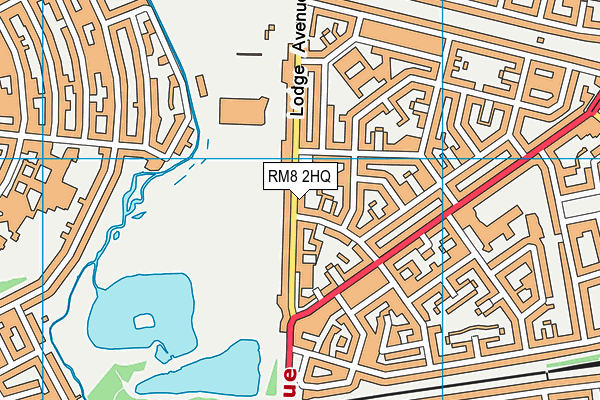 RM8 2HQ map - OS VectorMap District (Ordnance Survey)