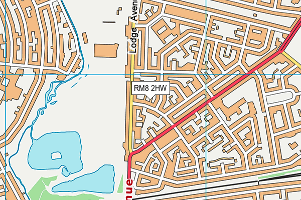 RM8 2HW map - OS VectorMap District (Ordnance Survey)