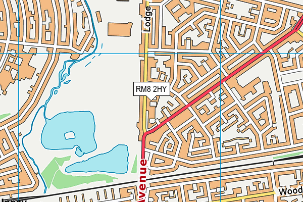 RM8 2HY map - OS VectorMap District (Ordnance Survey)