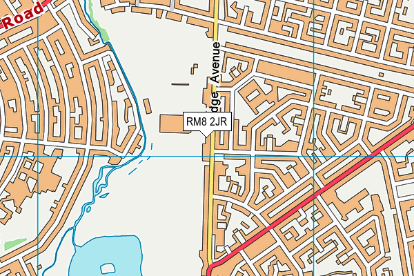 RM8 2JR map - OS VectorMap District (Ordnance Survey)