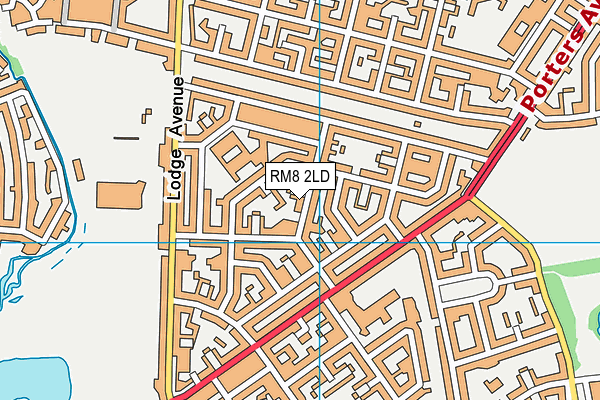 RM8 2LD map - OS VectorMap District (Ordnance Survey)