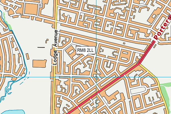 Dorothy Barley Infants' School map (RM8 2LL) - OS VectorMap District (Ordnance Survey)