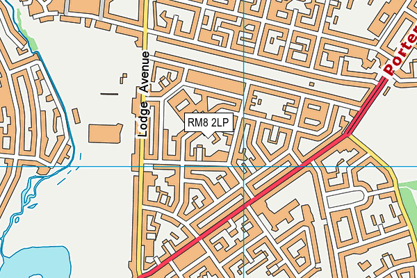 RM8 2LP map - OS VectorMap District (Ordnance Survey)