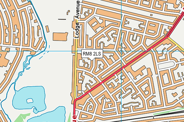 RM8 2LS map - OS VectorMap District (Ordnance Survey)