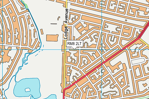 RM8 2LT map - OS VectorMap District (Ordnance Survey)
