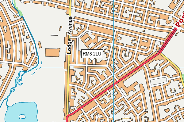 RM8 2LU map - OS VectorMap District (Ordnance Survey)