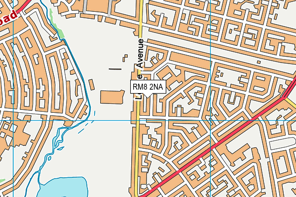 RM8 2NA map - OS VectorMap District (Ordnance Survey)