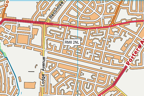 RM8 2NL map - OS VectorMap District (Ordnance Survey)