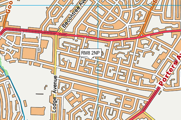 RM8 2NP map - OS VectorMap District (Ordnance Survey)