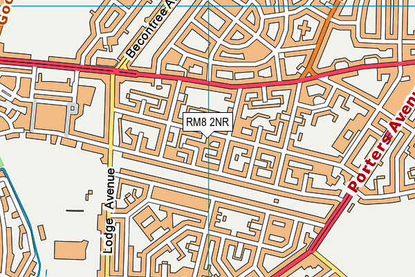 RM8 2NR map - OS VectorMap District (Ordnance Survey)
