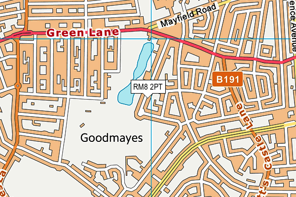 RM8 2PT map - OS VectorMap District (Ordnance Survey)