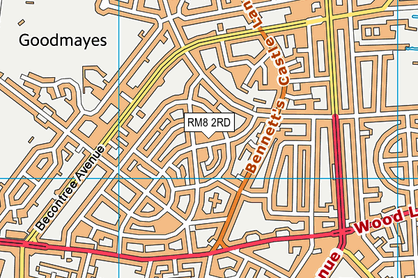 RM8 2RD map - OS VectorMap District (Ordnance Survey)