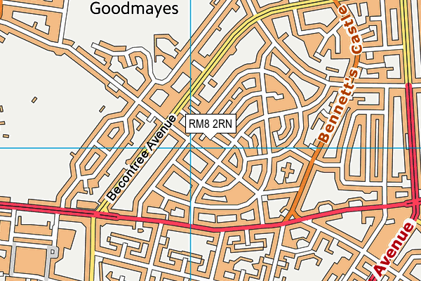 RM8 2RN map - OS VectorMap District (Ordnance Survey)