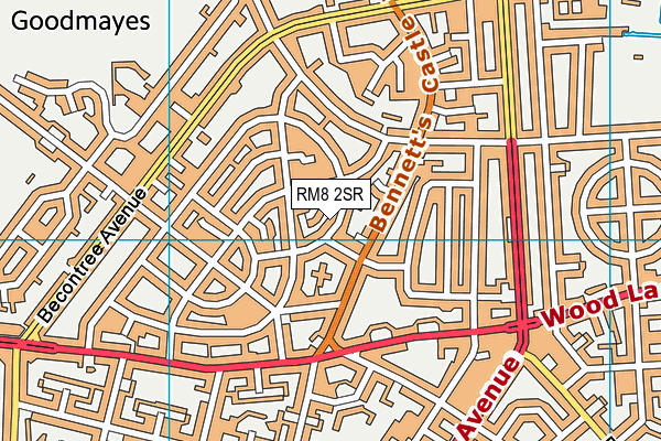 RM8 2SR map - OS VectorMap District (Ordnance Survey)