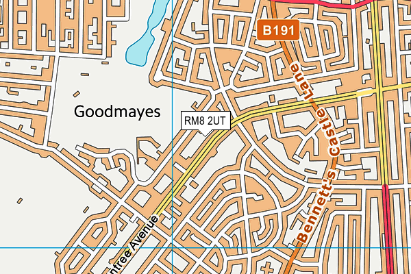 RM8 2UT map - OS VectorMap District (Ordnance Survey)