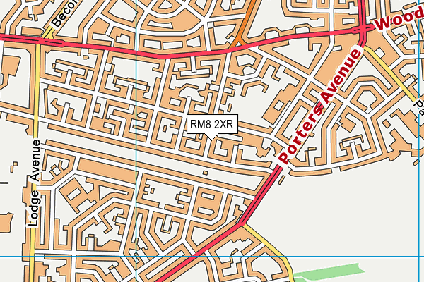 RM8 2XR map - OS VectorMap District (Ordnance Survey)