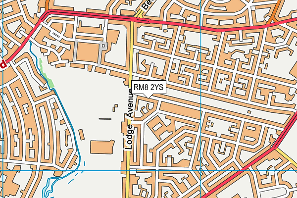 RM8 2YS map - OS VectorMap District (Ordnance Survey)