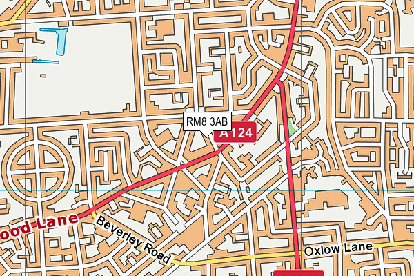 RM8 3AB map - OS VectorMap District (Ordnance Survey)