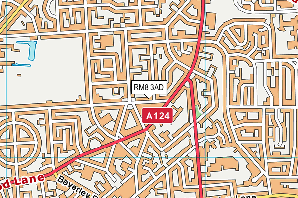 RM8 3AD map - OS VectorMap District (Ordnance Survey)