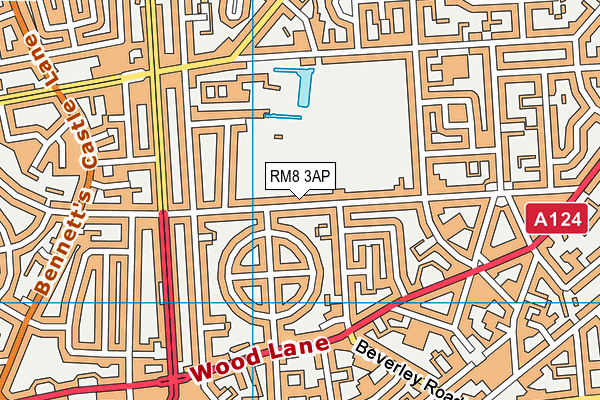 RM8 3AP map - OS VectorMap District (Ordnance Survey)