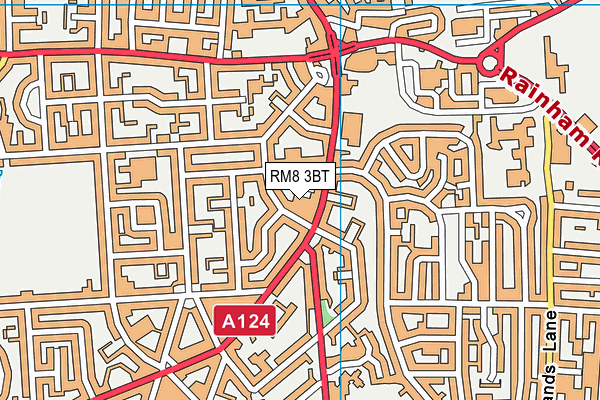 RM8 3BT map - OS VectorMap District (Ordnance Survey)
