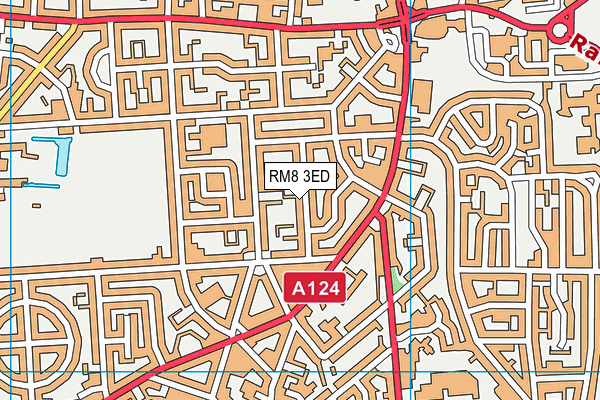 RM8 3ED map - OS VectorMap District (Ordnance Survey)