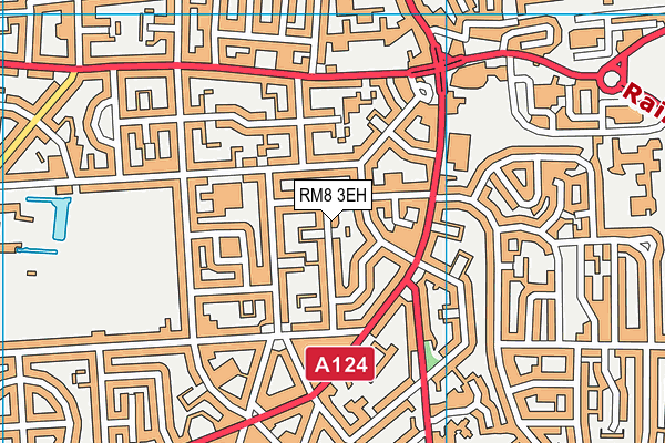 RM8 3EH map - OS VectorMap District (Ordnance Survey)