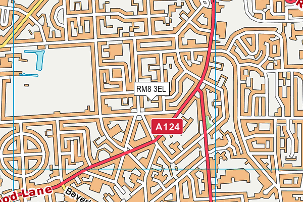 RM8 3EL map - OS VectorMap District (Ordnance Survey)