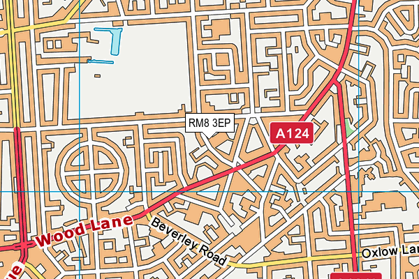 RM8 3EP map - OS VectorMap District (Ordnance Survey)