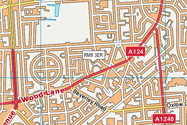 RM8 3ER map - OS VectorMap District (Ordnance Survey)