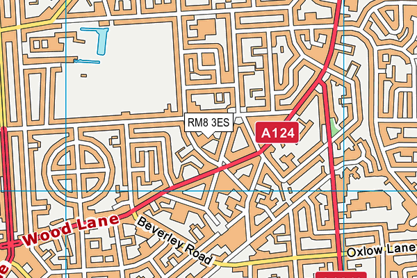 RM8 3ES map - OS VectorMap District (Ordnance Survey)