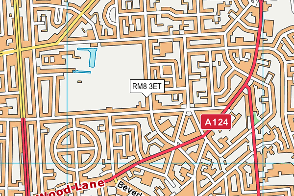 RM8 3ET map - OS VectorMap District (Ordnance Survey)