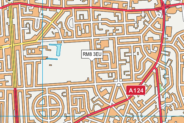 RM8 3EU map - OS VectorMap District (Ordnance Survey)