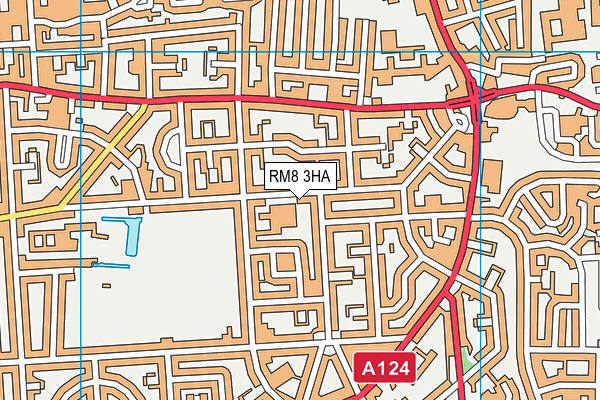 RM8 3HA map - OS VectorMap District (Ordnance Survey)