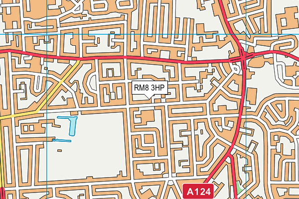 RM8 3HP map - OS VectorMap District (Ordnance Survey)