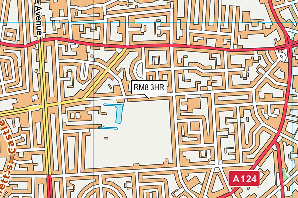 RM8 3HR map - OS VectorMap District (Ordnance Survey)