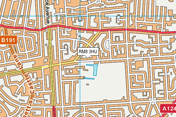 RM8 3HU map - OS VectorMap District (Ordnance Survey)