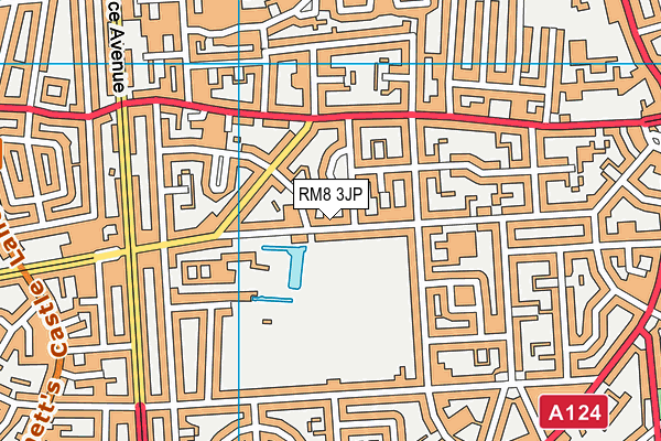 RM8 3JP map - OS VectorMap District (Ordnance Survey)