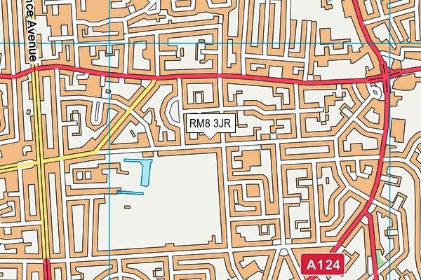 RM8 3JR map - OS VectorMap District (Ordnance Survey)