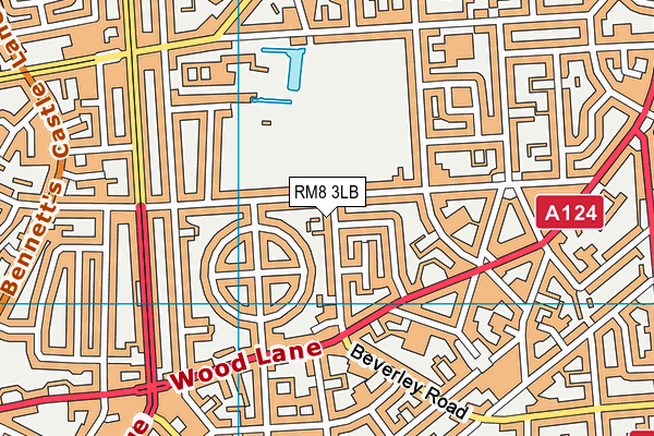 RM8 3LB map - OS VectorMap District (Ordnance Survey)