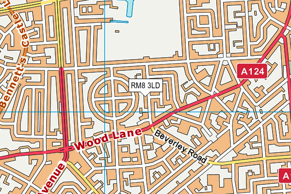 RM8 3LD map - OS VectorMap District (Ordnance Survey)