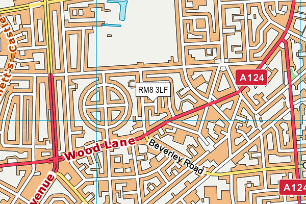 RM8 3LF map - OS VectorMap District (Ordnance Survey)