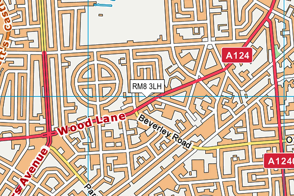 RM8 3LH map - OS VectorMap District (Ordnance Survey)