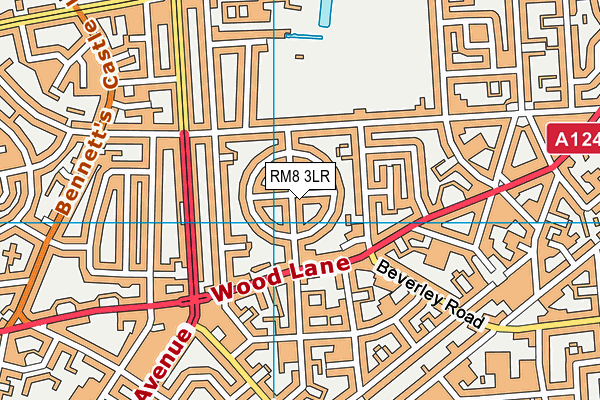 RM8 3LR map - OS VectorMap District (Ordnance Survey)